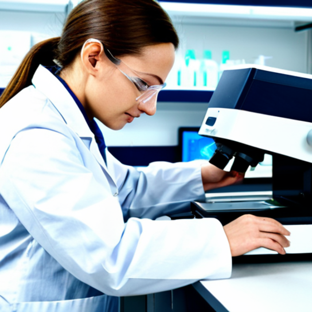 Bio-Printing in a Modern Lab**
"A biotechnologist in a clean, modern laboratory, fully clothed in appropriate lab attire, working with a bio-printer creating a tissue sample. Microscopes and scientific equipment are visible in the background. The scene is well-lit and professional. Focus on the advanced technology and the scientist's dedication. Perfect anatomy, correct proportions, safe for work, appropriate content, professional, high quality, well-formed hands, proper finger count, natural body proportions."
**