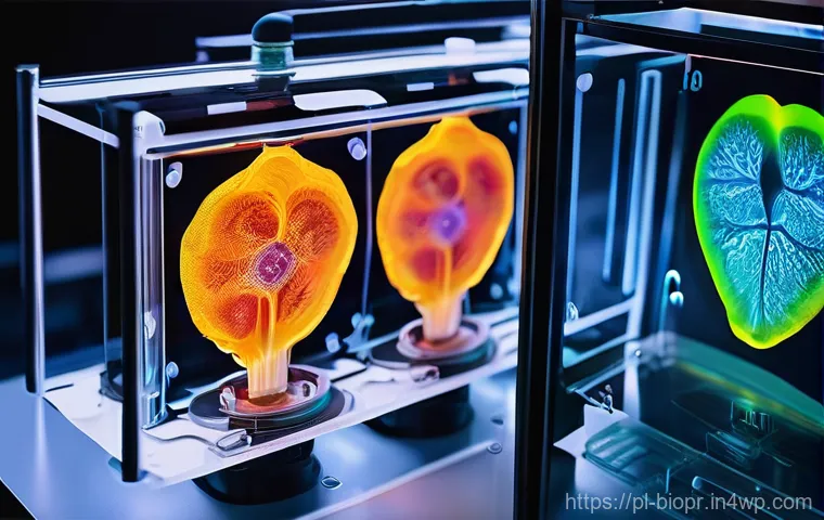 바이오프린팅 기술이 의료 산업에 미치는 영향 - **Prompt 1: The Genesis of Life: Bioprinting a Future Organ**
"A visually stunning, high-definit...