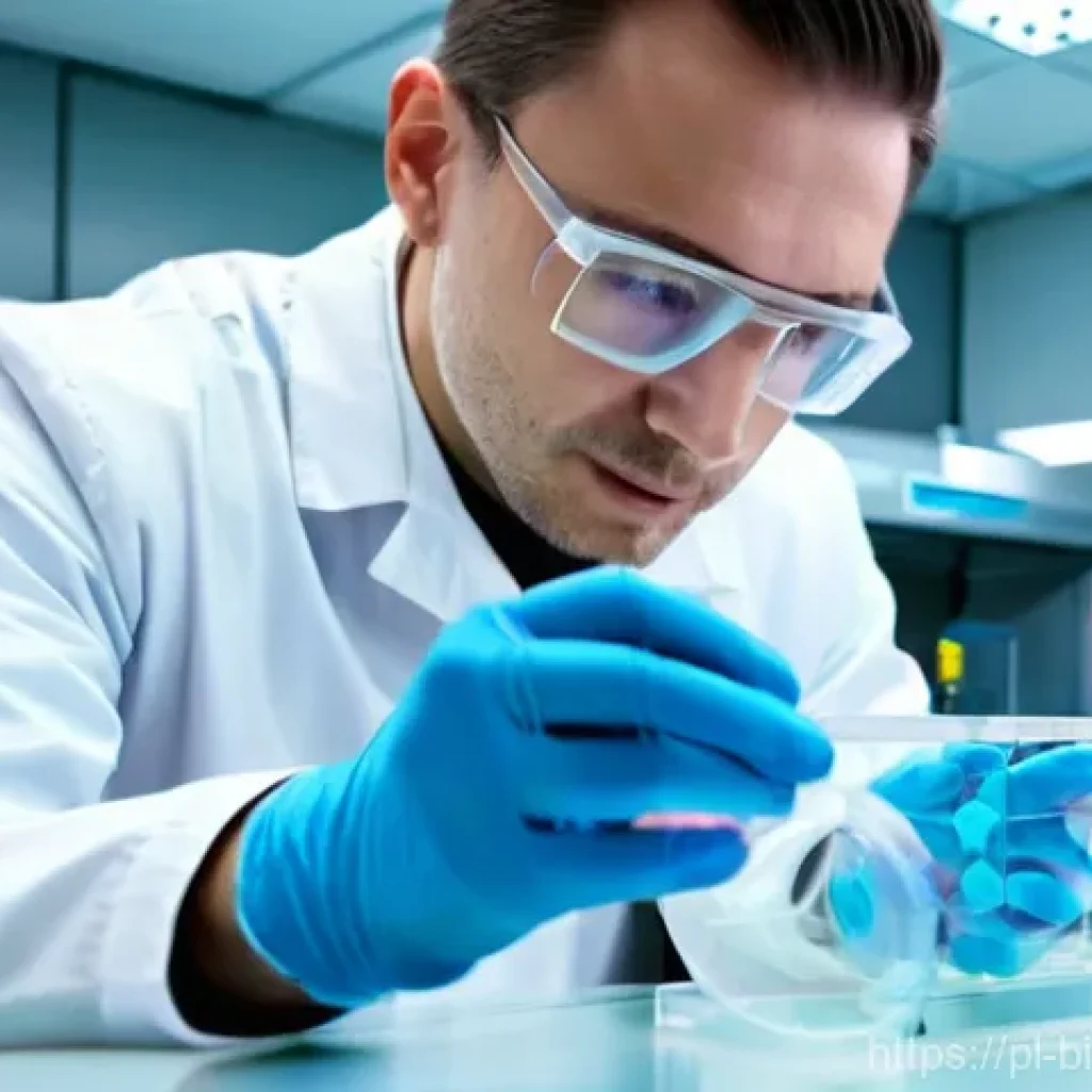 바이오프린팅 기술의 사회적 수용성 - **Prompt:** A clean, futuristic laboratory setting in Poland, with advanced 3D bioprinters meticulou...