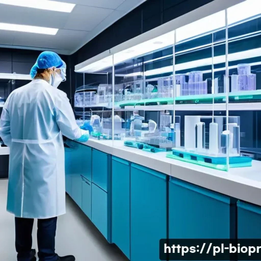 바이오프린팅 기술의 사회적 책임 및 윤리적 고려 - A futuristic Polish medical laboratory specializing in 3D bioprinting of human tissues and organs, w...