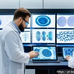 Home 22 바이오프린팅의 의료 혁신을 위한 데이터 분석 방법 - A high-tech laboratory scene showing scientists and engineers collaborating on bioprinting artificia...