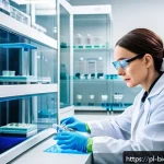 Home 21 바이오프린팅 기술의 응용 분야 분석 - A highly detailed laboratory scene in Poland showing scientists using advanced 3D bioprinting techno...