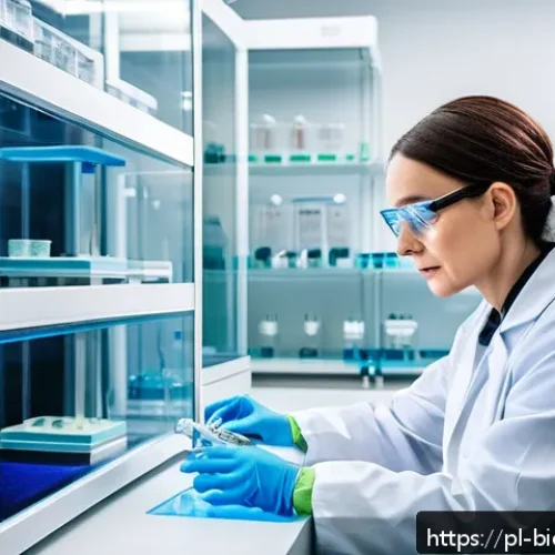 Home 33 바이오프린팅 기술의 응용 분야 분석 - A highly detailed laboratory scene in Poland showing scientists using advanced 3D bioprinting techno...