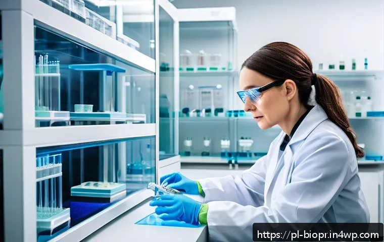 바이오프린팅 기술의 응용 분야 분석 - A highly detailed laboratory scene in Poland showing scientists using advanced 3D bioprinting techno...