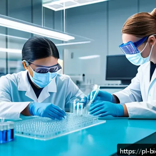 Home 32 바이오프린팅의 혁신을 위한 창의적 접근법 - A futuristic biomedical laboratory setting in Poland, featuring advanced 3D bioprinters actively cre...